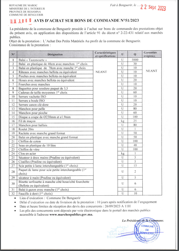 سندات الطلب51/2023